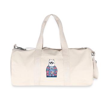 Creepy Cute Monster with Teddy | Funny Horror - Recycelte Canvas-Sporttasche von Stanley/Stella - Naturweiß - Vorne