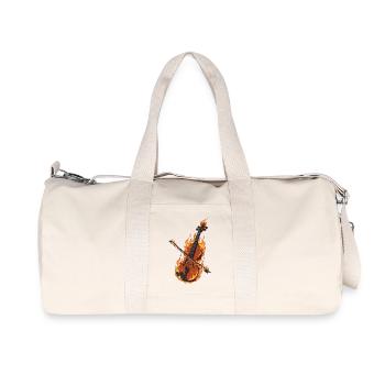 Brennende Geige - Recycelte Canvas-Sporttasche von Stanley/Stella - Naturweiß - Vorne