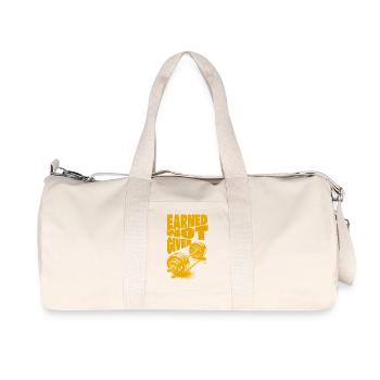 Gagné, pas donné – Le succès par le travail acharné - Sac de sport en toile recyclée Stanley/Stella - blanc naturel - Devant