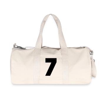 7 - Sac de sport en toile recyclée Stanley/Stella - blanc naturel - Devant