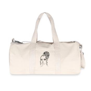 Abstract Woman One Line - Recycled Canvas Sports Bag by Stanley/Stella - natural - Front