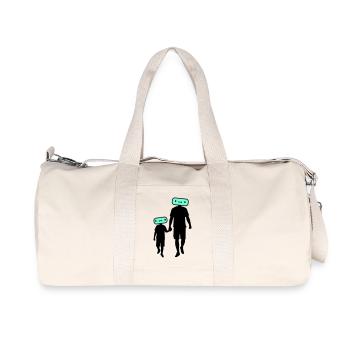 Silhouette familiale Chers enfants Parents Maman Papa - Sac de sport en toile recyclée Stanley/Stella - blanc naturel - Devant