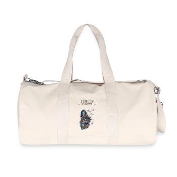 Bottes et flore sauvage hors piste - Sac de sport en toile recyclée Stanley/Stella - blanc naturel - Devant