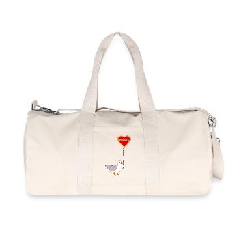 Möwe Pommes - Recycelte Canvas-Sporttasche von Stanley/Stella - Naturweiß - Vorne