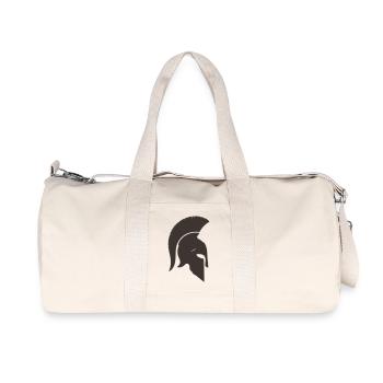 Spartanischer Kriegerhelm Silhouette - Recycelte Canvas-Sporttasche von Stanley/Stella - Naturweiß - Vorne
