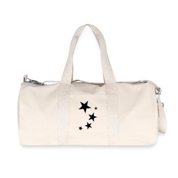 sterne - Recycelte Canvas-Sporttasche von Stanley/Stella - Naturweiß - Vorne
