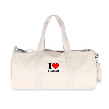 I love femboy - Sac de sport en toile recyclée Stanley/Stella - blanc naturel - Devant