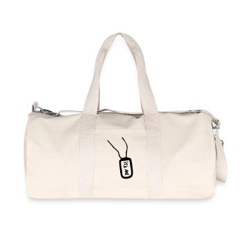plaque militaire its me - Sac de sport en toile recyclée Stanley/Stella - blanc naturel - Devant