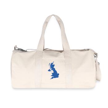 Carte britannique - Sac de sport en toile recyclée Stanley/Stella - blanc naturel - Devant