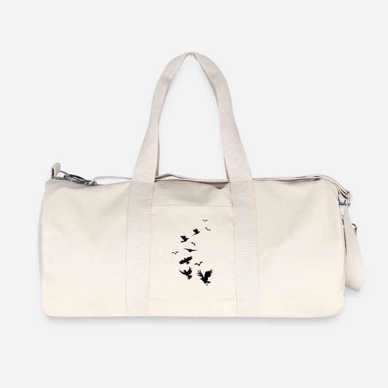 Aufbruch der Raben - Recycelte Canvas-Sporttasche von Stanley/Stella - Naturweiß