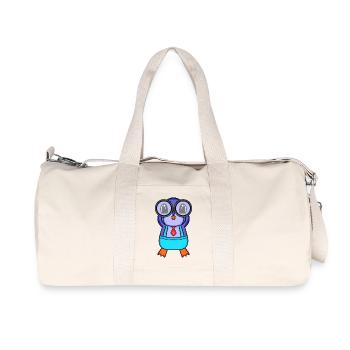Teleskop Astronomie Astronom Pinguin - Recycelte Canvas-Sporttasche von Stanley/Stella - Naturweiß - Vorne