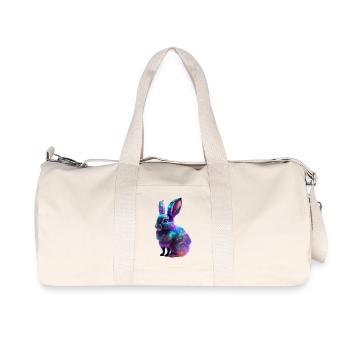 Cosmic Nebula Rabbit - Recycled Canvas Sports Bag by Stanley/Stella - natural - Front