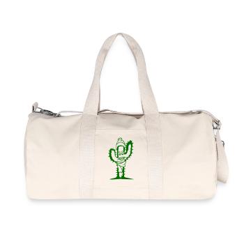 Cactus Winter Fun Cold Face Freeze Scarf Hat - Recycled Canvas Sports Bag by Stanley/Stella - natural - Front