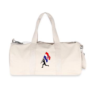 Flag Croatia man running - Recycled Canvas Sports Bag by Stanley/Stella - natural - Front