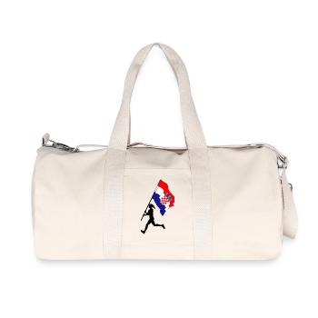 Drapeau Croatie femme course - Sac de sport en toile recyclée Stanley/Stella - blanc naturel - Devant