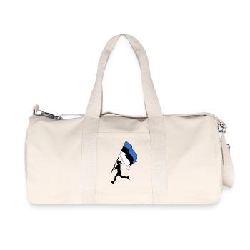 Flag Estonia woman running - Recycled Canvas Sports Bag by Stanley/Stella - natural - Front