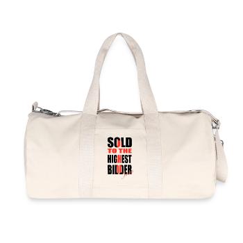 Sold to the Highest Bidder – Jesus Paid It All - Recycled Canvas Sports Bag by Stanley/Stella - natural - Front