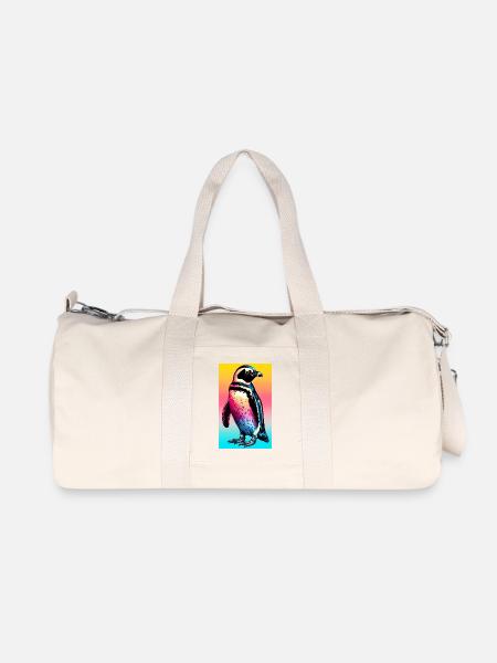 Pinguin - Recycelte Canvas-Sporttasche von Stanley/Stella - Naturweiß