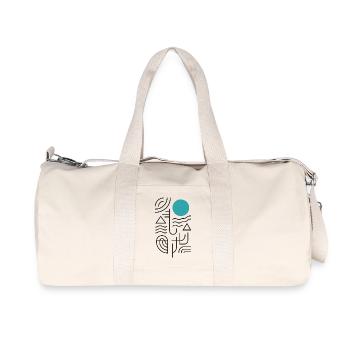 Geomic Water and Sky Pressure - Recycled Canvas Sports Bag by Stanley/Stella - natural - Front