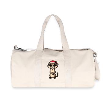 Meerkat Christmas - Recycled Canvas Sports Bag by Stanley/Stella - natural - Front