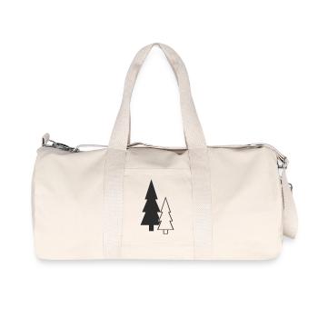 Forest Silhouette Fir Trees - Recycled Canvas Sports Bag by Stanley/Stella - natural - Front