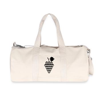 Schwarze Traubenschädel - Recycelte Canvas-Sporttasche von Stanley/Stella - Naturweiß - Vorne