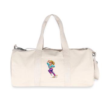 Femme aérobie énergique en mouvement - Sac de sport en toile recyclée Stanley/Stella - blanc naturel - Devant