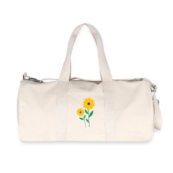 Blume - Recycelte Canvas-Sporttasche von Stanley/Stella - Naturweiß - Vorne