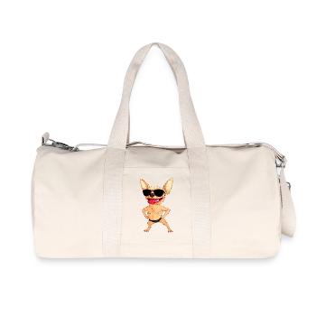Chihuahua Trainer - Recycelte Canvas-Sporttasche von Stanley/Stella - Naturweiß - Vorne