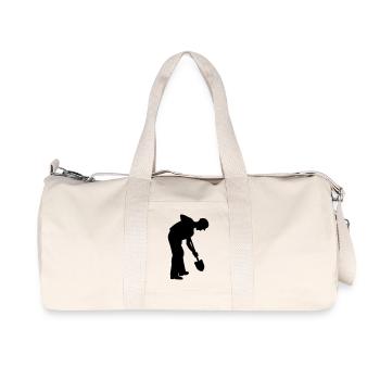 Hard Working Groundworker – Digging Crew - Recycled Canvas Sports Bag by Stanley/Stella - natural - Front