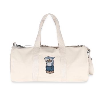 Sharkov – Cartoon Thumb Character - Recycled Canvas Sports Bag by Stanley/Stella - natural - Front
