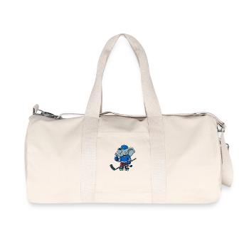 Conception de joueur de hockey sur glace comique éléphant cool - Sac de sport en toile recyclée Stanley/Stella - blanc naturel - Devant