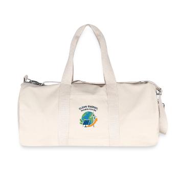 Planète Énergie : Planète d’énergie propre - Sac de sport en toile recyclée Stanley/Stella - blanc naturel - Devant