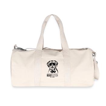Boxertastisch Boxer Hund Hunde Wilsigns - Recycelte Canvas-Sporttasche von Stanley/Stella - Naturweiß - Vorne