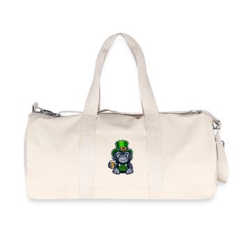 Gorille de la Saint-Patrick avec dessin animé de bière - Sac de sport en toile recyclée Stanley/Stella - blanc naturel - Devant