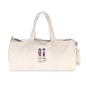Riot now, Molly et son petit ami avec motif de crâne - Sac de sport en toile recyclée Stanley/Stella - blanc naturel - Devant