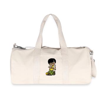 Weinlese-Hip-Hop-b-boy - Recycelte Canvas-Sporttasche von Stanley/Stella - Naturweiß - Vorne