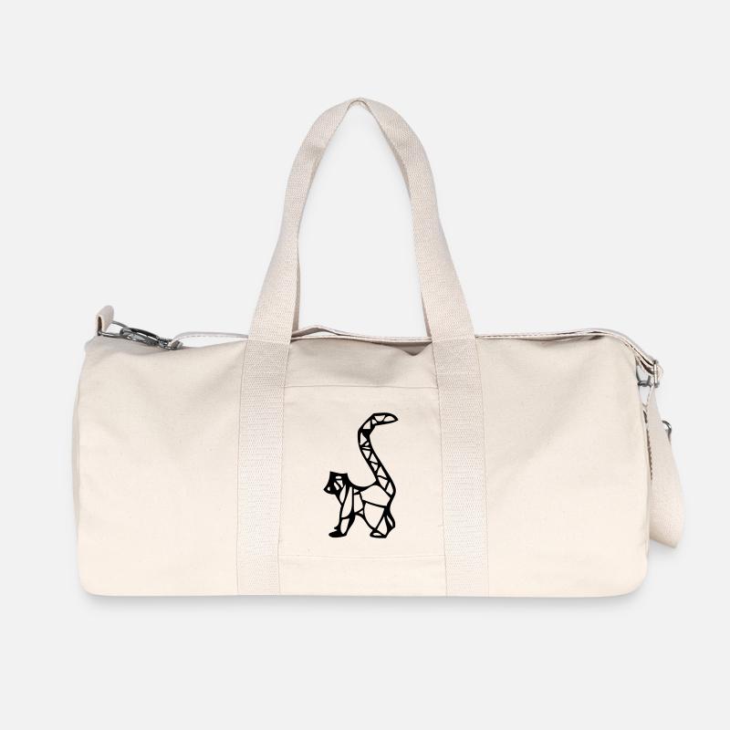Origami Lemur Äffchen - Recycelte Canvas-Sporttasche von Stanley/Stella - Naturweiß