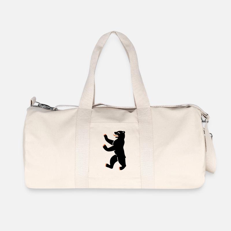 Berliner Bär Single - Recycelte Canvas-Sporttasche von Stanley/Stella - Naturweiß