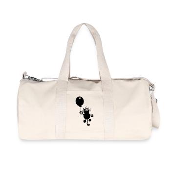 Chat avec ballon - Sac de sport en toile recyclée Stanley/Stella - blanc naturel - Devant