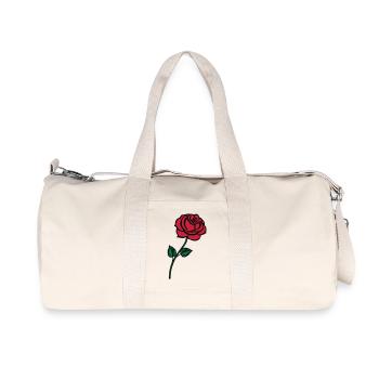 rose_002 - Sac de sport en toile recyclée Stanley/Stella - blanc naturel - Devant