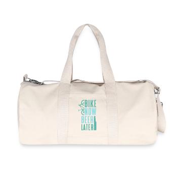 vélo maintenant bière plus tard - Mountainbike - Sac de sport en toile recyclée Stanley/Stella - blanc naturel - Devant