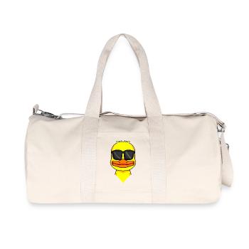 Cool duck with sunglasses - Recycled Canvas Sports Bag by Stanley/Stella - natural - Front