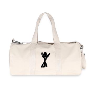 Messer, Gabel und Löffel - Recycelte Canvas-Sporttasche von Stanley/Stella - Naturweiß - Vorne