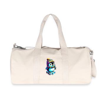 Pinguin - Recycelte Canvas-Sporttasche von Stanley/Stella - Naturweiß - Vorne