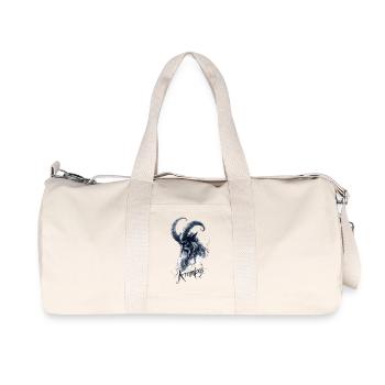 Krampus - Schwarz-weiss - Recycelte Canvas-Sporttasche von Stanley/Stella - Naturweiß - Vorne