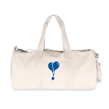 Flying Heart – Love Carried by Balloons - Recycled Canvas Sports Bag by Stanley/Stella - natural - Front