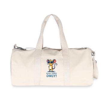 maus sonnenbrille cool - Recycelte Canvas-Sporttasche von Stanley/Stella - Naturweiß - Vorne
