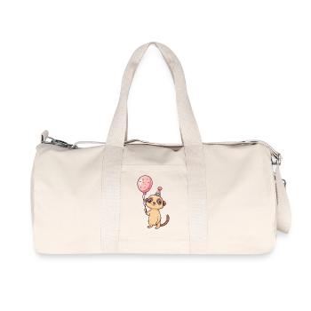 Meerkat Birthday Baby - Recycled Canvas Sports Bag by Stanley/Stella - natural - Front