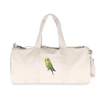 Illustration virale de perruche - Sac de sport en toile recyclée Stanley/Stella - blanc naturel - Devant